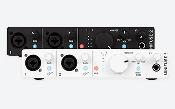 Arturia MiniFuse 2 vista frontalmente e dall’alto